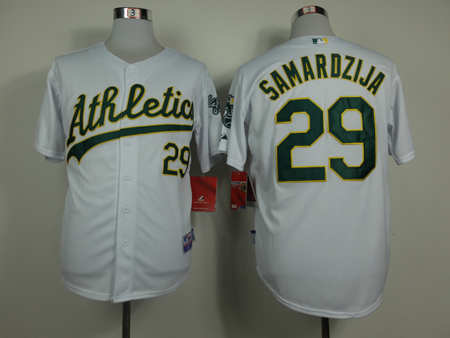 Men Oakland Athletics #29 Samardzija White MLB Jerseys